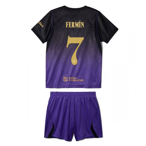 Barcelona Fermin Lopez #7 Maglia Gara Trasferta Repliche 2026-27 Bambino Maniche Corte Barcelona Fermin Lopez #7 Maglia Gara Trasferta Repliche 2026-27 Bambino Maniche Corte